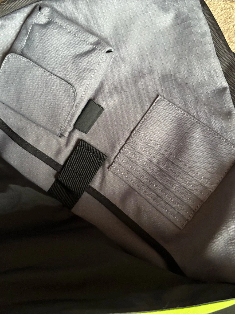Timberland Gray and Lime Green Sling Messenger Bag